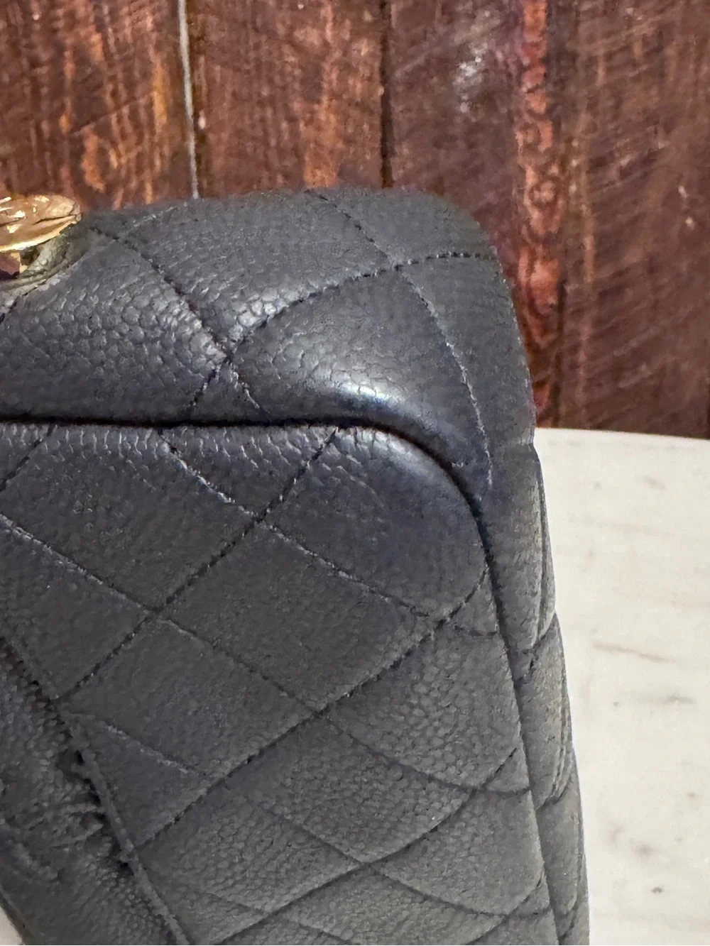 Chanel Mini Coco Tassel Camera Bag Navy Caviar Gold Chain – Like New